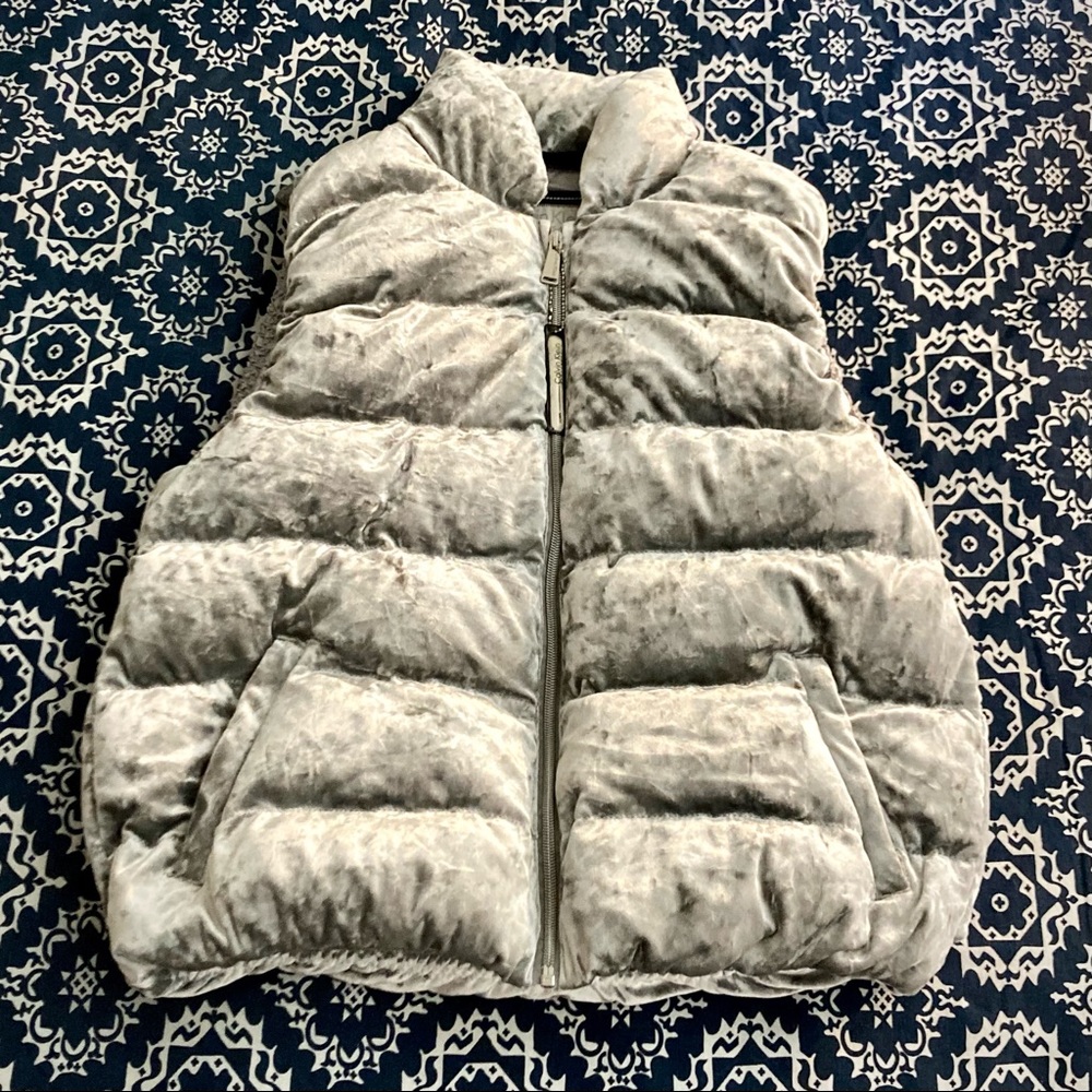 Calvin Klein Performance Down Silver Crushed Velv… - image 3